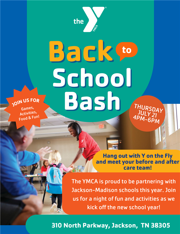 YMCA Back to School Bash, July 21